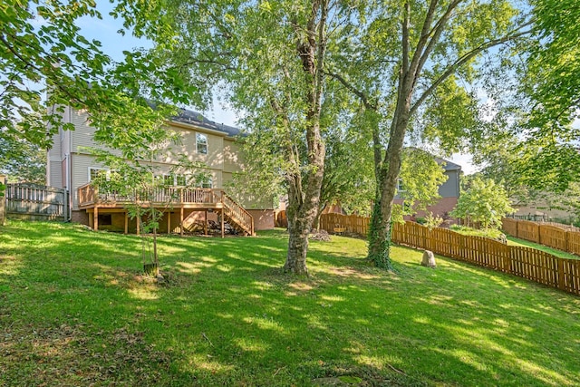824 W Benjamin Ct, Franklin, TN 37067 - fenced backyard featuring stairs and a deck