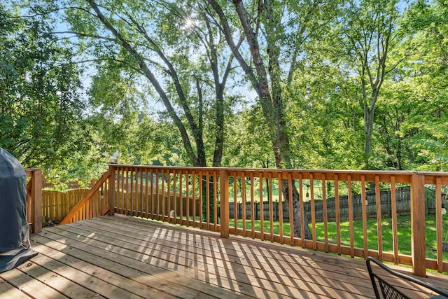 824 W Benjamin Ct, Franklin, TN 37067 - wooden deck featuring a fenced backyard