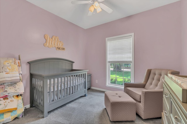 919 Compton Rd, Murfreesboro, TN 37130 - carpeted bedroom featuring a crib and ceiling fan