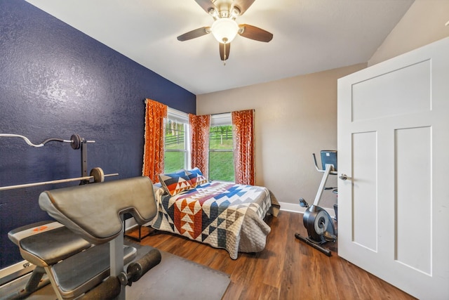 3092 Morel Rd, Columbia, TN 38401 - bedroom with wood finished floors and ceiling fan