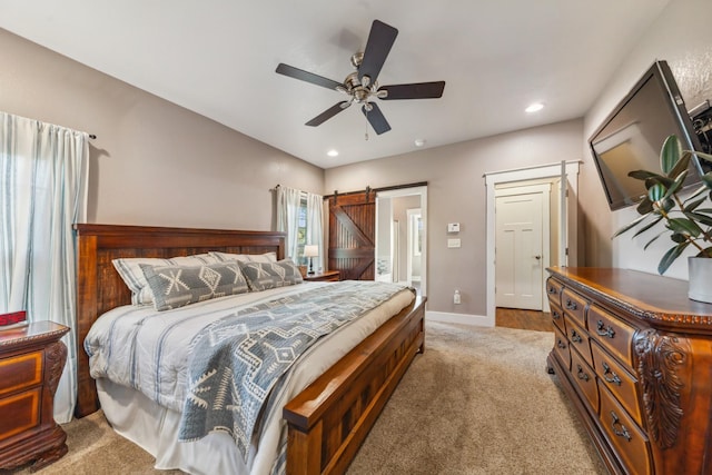 3092 Morel Rd, Columbia, TN 38401 - carpeted bedroom featuring recessed lighting and ceiling fan