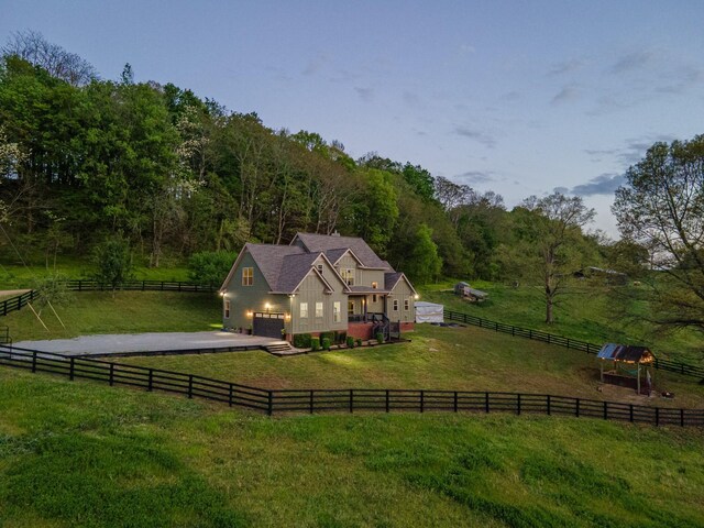 3092 Morel Rd, Columbia, TN 38401 - overview of rural landscape with a forest and a pastoral area