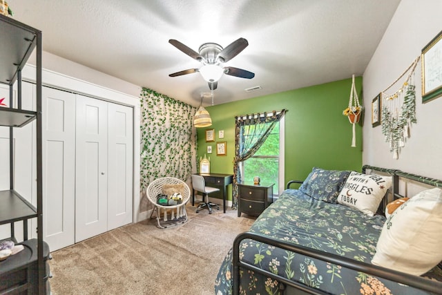 3092 Morel Rd, Columbia, TN 38401 - carpeted bedroom featuring a ceiling fan and a closet