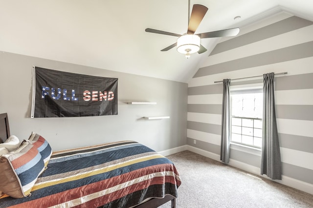 1328 Reynard Dr, Gallatin, TN 37066 - carpeted bedroom with lofted ceiling and ceiling fan