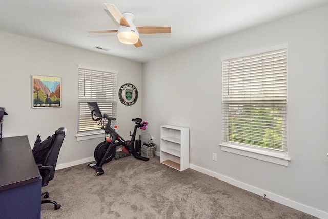 2163 Bayport Ave, Old Hickory, TN 37138 - carpeted office featuring healthy amount of natural light and ceiling fan