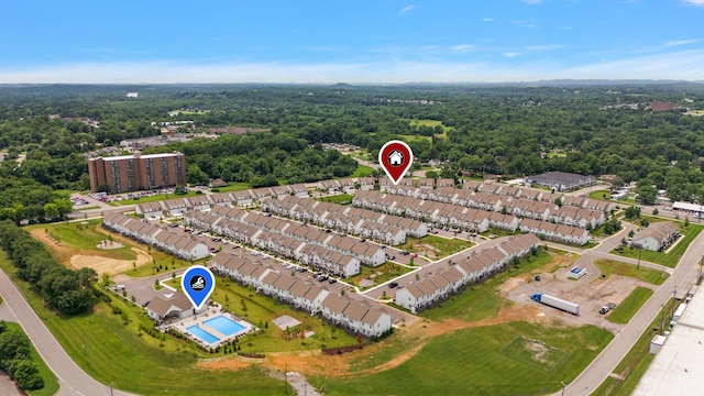 2163 Bayport Ave, Old Hickory, TN 37138 - aerial view of property's location featuring a heavily wooded area