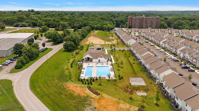 2163 Bayport Ave, Old Hickory, TN 37138 - bird's eye view of a pool area
