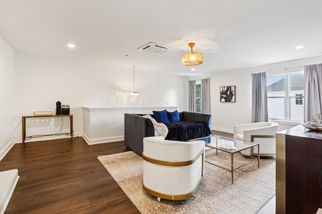 305 White Moss Pl, Franklin, TN 37064 - living room featuring wood finished floors and recessed lighting