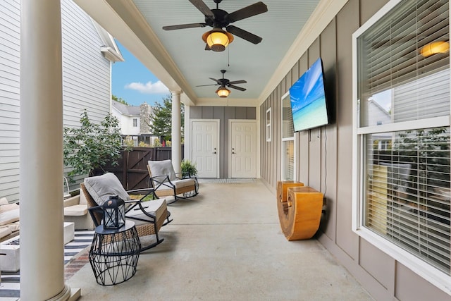 305 White Moss Pl, Franklin, TN 37064 - view of patio / terrace featuring ceiling fan