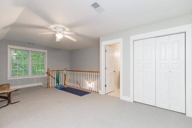 238 Wiggins Creek Dr, Sewanee, TN 37375 - unfurnished room featuring carpet flooring, an upstairs landing, and a ceiling fan
