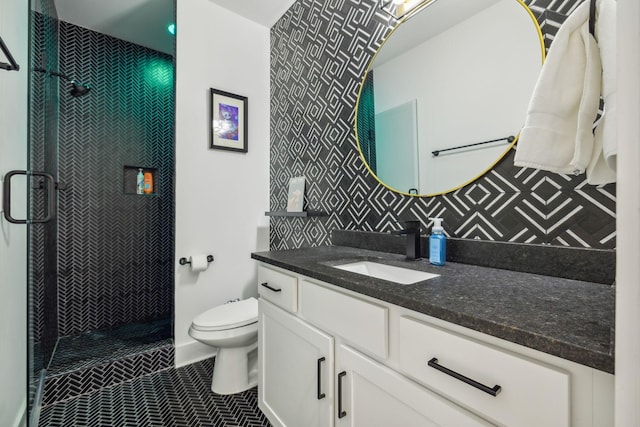 2613B W Kirkwood Ave, Nashville, TN 37204 - full bath featuring vanity, a shower stall, and tile patterned flooring