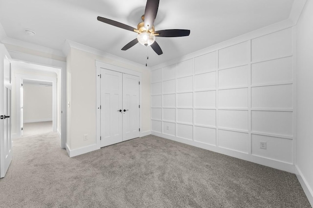 17 Peyton Pl, Columbia, TN 38401 - unfurnished bedroom with carpet flooring, a closet, and a ceiling fan