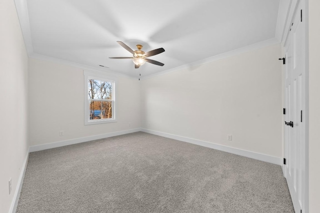 17 Peyton Pl, Columbia, TN 38401 - unfurnished room with carpet, ceiling fan, and crown molding