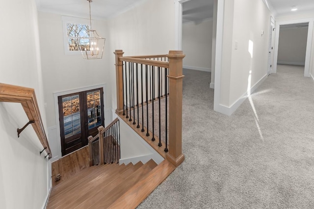 17 Peyton Pl, Columbia, TN 38401 - stairs featuring a chandelier and carpet