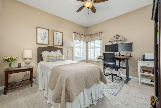 939 Central Valley Rd, Murfreesboro, TN 37129 - carpeted bedroom featuring an office area and a ceiling fan