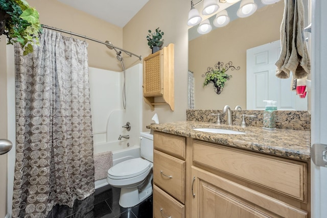 939 Central Valley Rd, Murfreesboro, TN 37129 - bathroom with vanity, shower / tub combo, and granite tiled floors