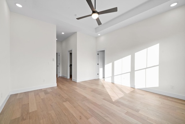 4015 Trough Springs Rd, Adams, TN 37010 - spare room with a ceiling fan, light wood-type flooring, and recessed lighting