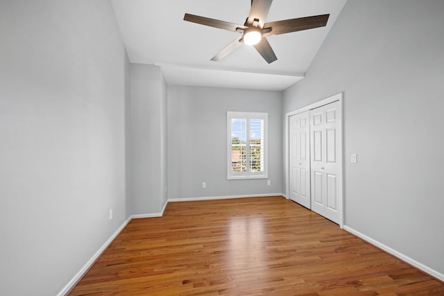 1204 Corlew Dr, Burns, TN 37029 - unfurnished bedroom featuring wood finished floors, a closet, and ceiling fan