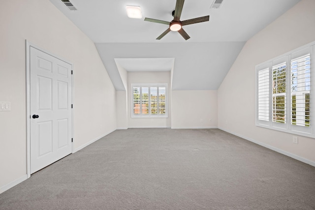 1204 Corlew Dr, Burns, TN 37029 - bonus room featuring ceiling fan, carpet, and vaulted ceiling