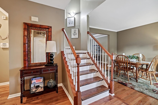 1511 Cardinal Ln, Mount Juliet, TN 37122 - stairs featuring wood finished floors and crown molding