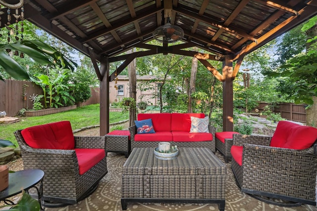 1511 Cardinal Ln, Mount Juliet, TN 37122 - fenced backyard featuring an outdoor living space