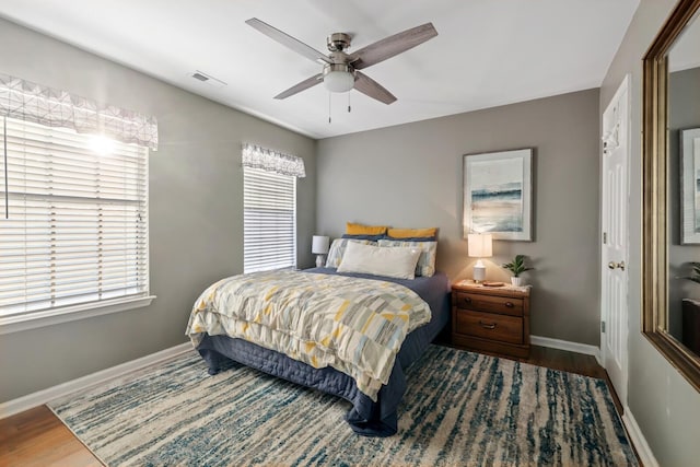 1511 Cardinal Ln, Mount Juliet, TN 37122 - bedroom featuring wood finished floors, multiple windows, and ceiling fan