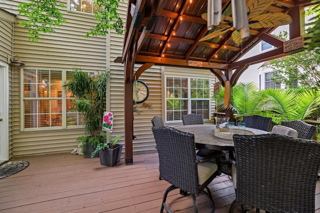 1511 Cardinal Ln, Mount Juliet, TN 37122 - wooden deck featuring a gazebo and outdoor dining space