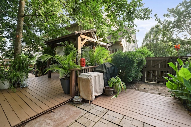 1511 Cardinal Ln, Mount Juliet, TN 37122 - wooden deck featuring a gazebo, area for grilling, and a gate