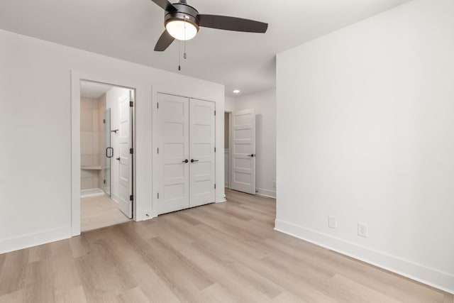 11 Dutch Dr, Clarksville, TN 37043 - unfurnished bedroom featuring light wood finished floors, ensuite bathroom, a closet, and ceiling fan