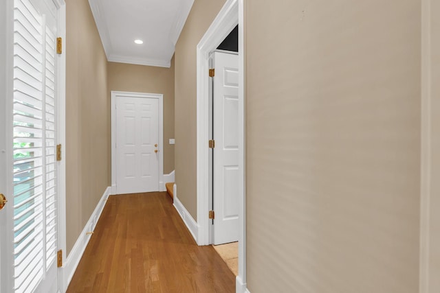 1512 Mirabella Way, Murfreesboro, TN 37130 - hall with wood finished floors, ornamental molding, and recessed lighting