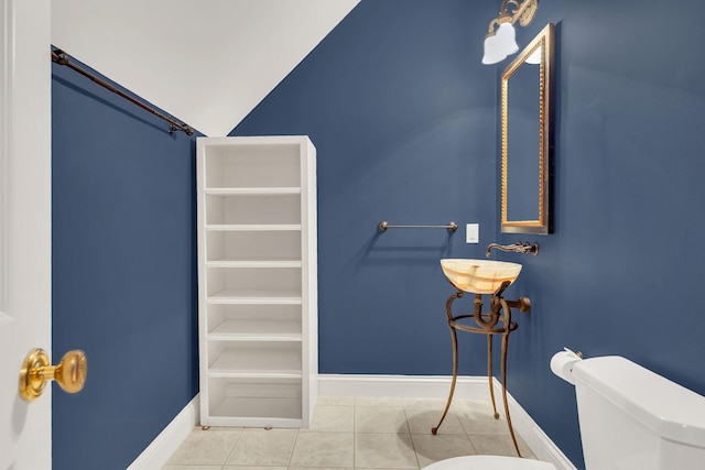 1512 Mirabella Way, Murfreesboro, TN 37130 - half bath featuring vaulted ceiling and tile patterned floors
