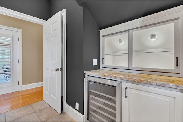 1512 Mirabella Way, Murfreesboro, TN 37130 - bar area featuring beverage cooler and light tile patterned floors