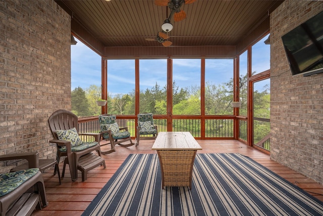 822 Manner Ln, Lebanon, TN 37087 - sunroom / solarium with a ceiling fan