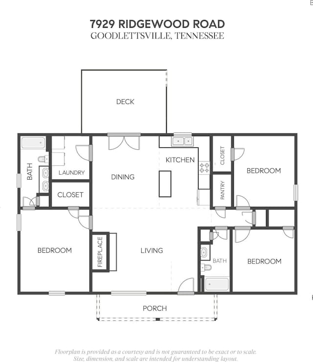 7929 Ridgewood Rd, Goodlettsville, TN 37072 - view of property floor plan