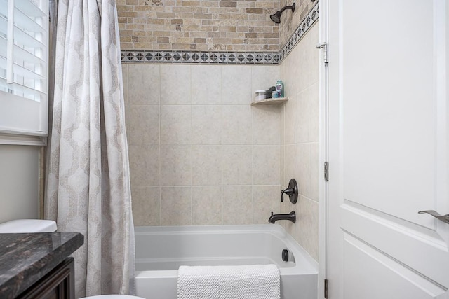 7216 Wildings Blvd, College Grove, TN 37046 - bathroom with shower / bath combination with curtain and vanity