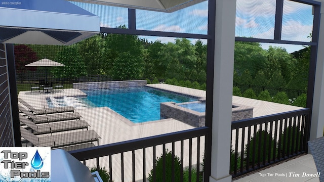 7216 Wildings Blvd, College Grove, TN 37046 - view of swimming pool with a pool with connected hot tub