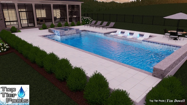 7216 Wildings Blvd, College Grove, TN 37046 - view of pool with a patio and a pool with connected hot tub