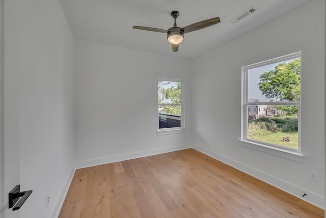 1117 38th Ave N Unit B, Nashville, TN 37209 - spare room featuring light wood-type flooring and ceiling fan