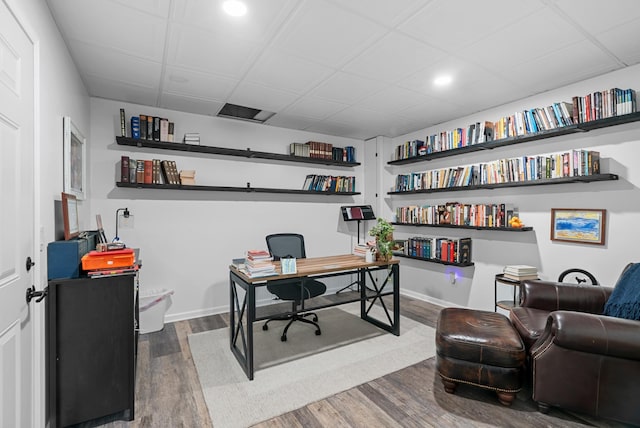 3406 Parks Ln, Spring Hill, TN 37174 - office area featuring wood finished floors and recessed lighting
