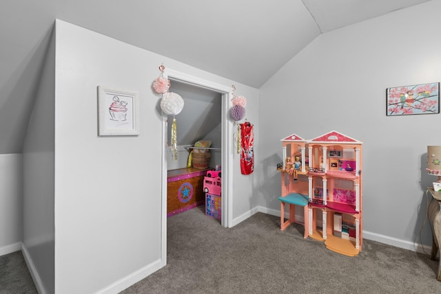 3406 Parks Ln, Spring Hill, TN 37174 - recreation room featuring lofted ceiling and carpet floors