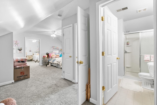 3406 Parks Ln, Spring Hill, TN 37174 - ensuite bathroom with a stall shower and ceiling fan
