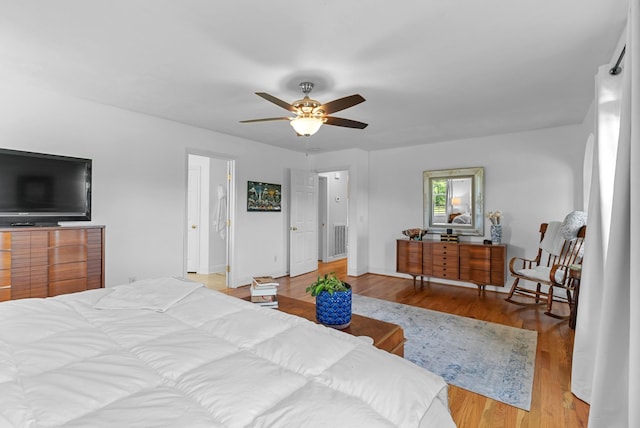 3406 Parks Ln, Spring Hill, TN 37174 - bedroom with wood finished floors and a ceiling fan