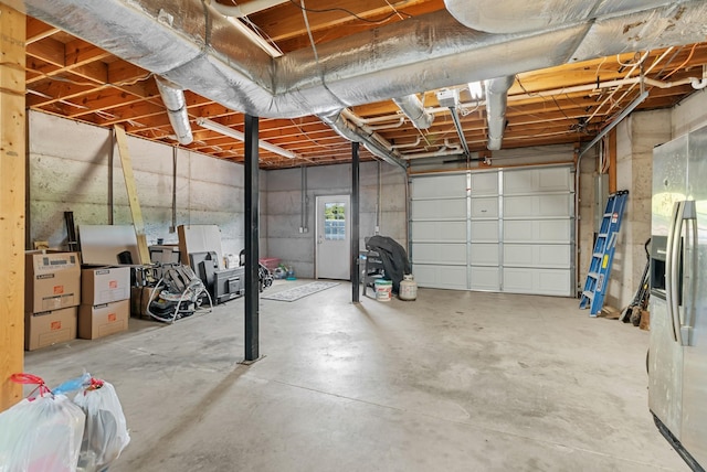 3406 Parks Ln, Spring Hill, TN 37174 - garage featuring stainless steel fridge