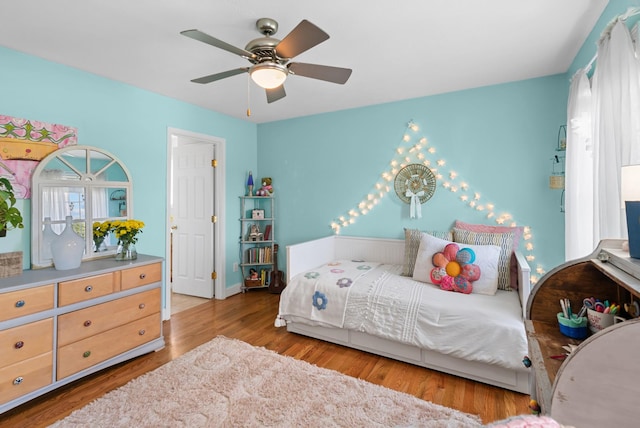 3406 Parks Ln, Spring Hill, TN 37174 - bedroom with wood finished floors and ceiling fan