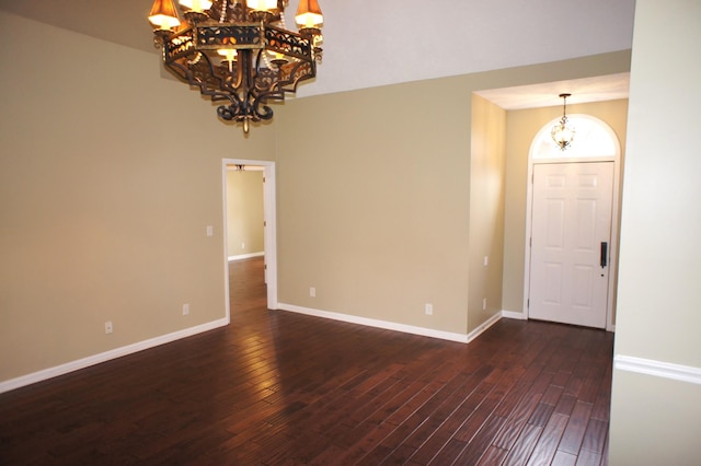 1102 Fairways, Lebanon, TN 37087 - entrance foyer with a chandelier and dark wood-type flooring