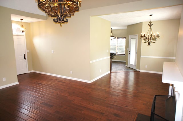 1102 Fairways, Lebanon, TN 37087 - unfurnished dining area featuring a chandelier and hardwood / wood-style flooring