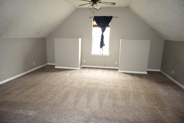1102 Fairways, Lebanon, TN 37087 - additional living space featuring ceiling fan, carpet floors, and lofted ceiling