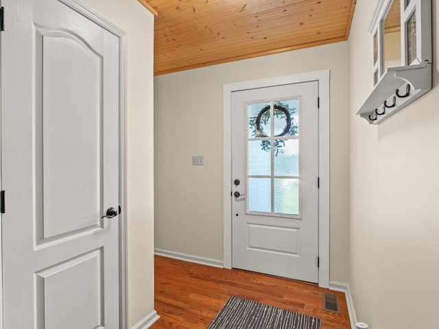43 Shady Cove Ct, Estill Springs, TN 37330 - entryway with wood ceiling and wood finished floors