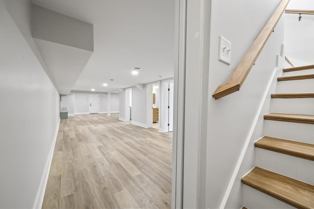 6608 Brookmont Ter, Nashville, TN 37205 - staircase featuring wood finished floors and recessed lighting