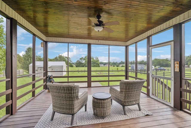 1361 Neil Rd, Chapel Hill, TN 37034 - sunroom with ceiling fan
